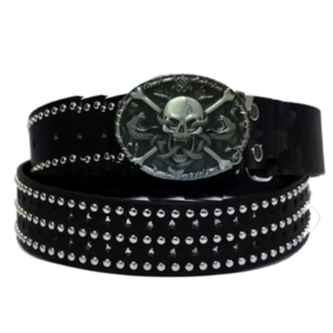 Skull Crossbones Serpents Studded Belt